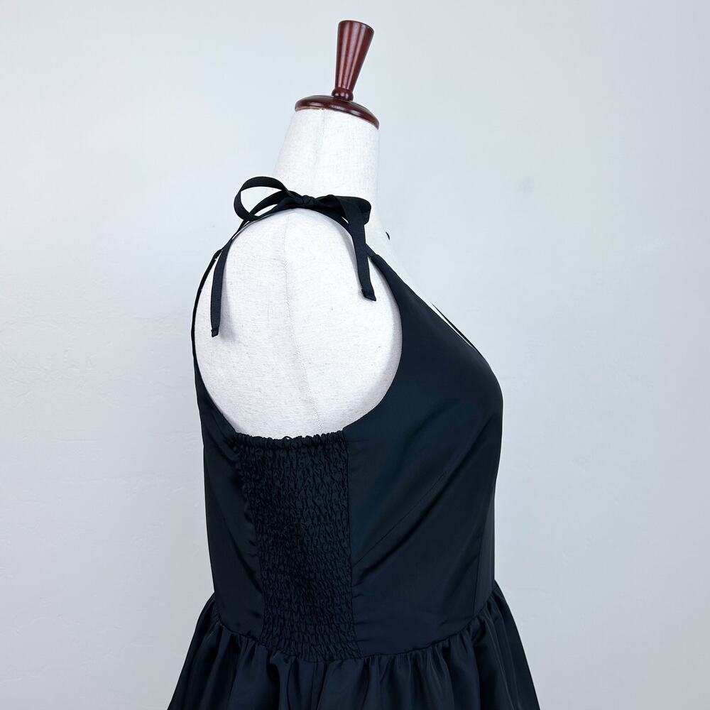 Old Navy The Occasion Black Taffeta Party Formal Fit & Flare Cami Mini Dress XL - Picture 6 of 13